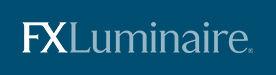 FX Luminaire blue and white logo