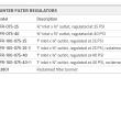 HFR filter models and descriptions chart