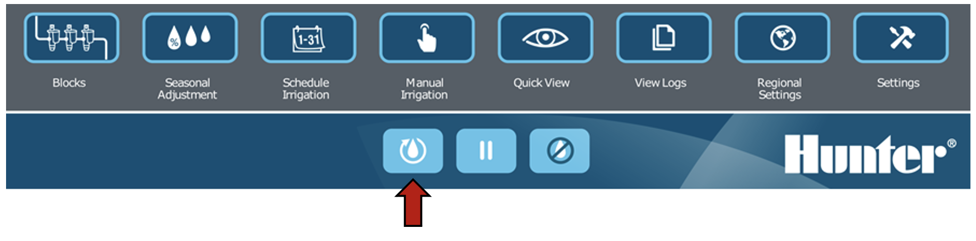 Image de l'interface mettant en évidence le bouton pour reprendre.