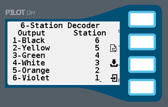 Image of the screen showing Station Decoders list.