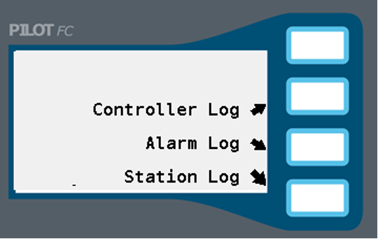 Image showing the log select screen.