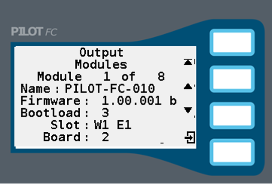 Image of the screen showing the selected output.