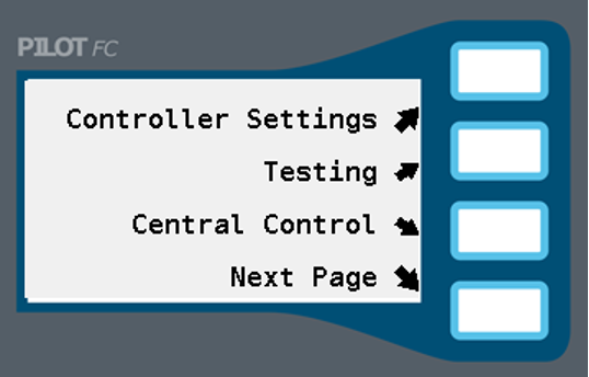 Image showing the options screen to select Controller Settings.