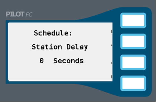 Image of the set delay screen.
