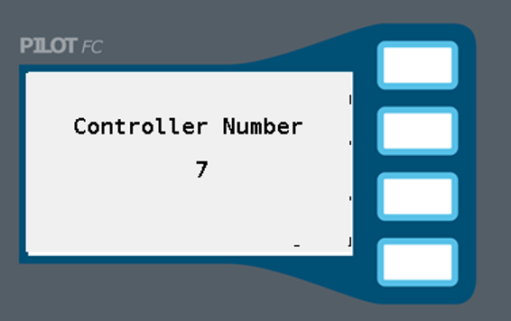 Image showing the screen confirming the set controller number.