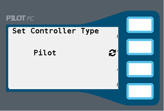 Image of the controller type setting screen.
