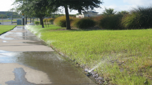 Poor Irrigation Practices with Run-Off