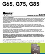 G65, G75, G95 Installation Card thumbnail