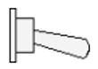 Drawing of the toggle switch in the OFF position.