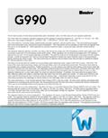 G990 Written Spec